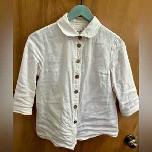 Not Perfect Linen Lille Blouse in Cream